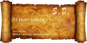 Silber Dávid névjegykártya