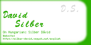 david silber business card