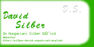 david silber business card